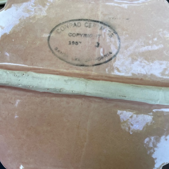 1950’S CALIFORNIA POTTERY MERRY GO ROUND VINTAGE CHILDS CERAMIC DISH EXCELLENT - Picture 5 of 6